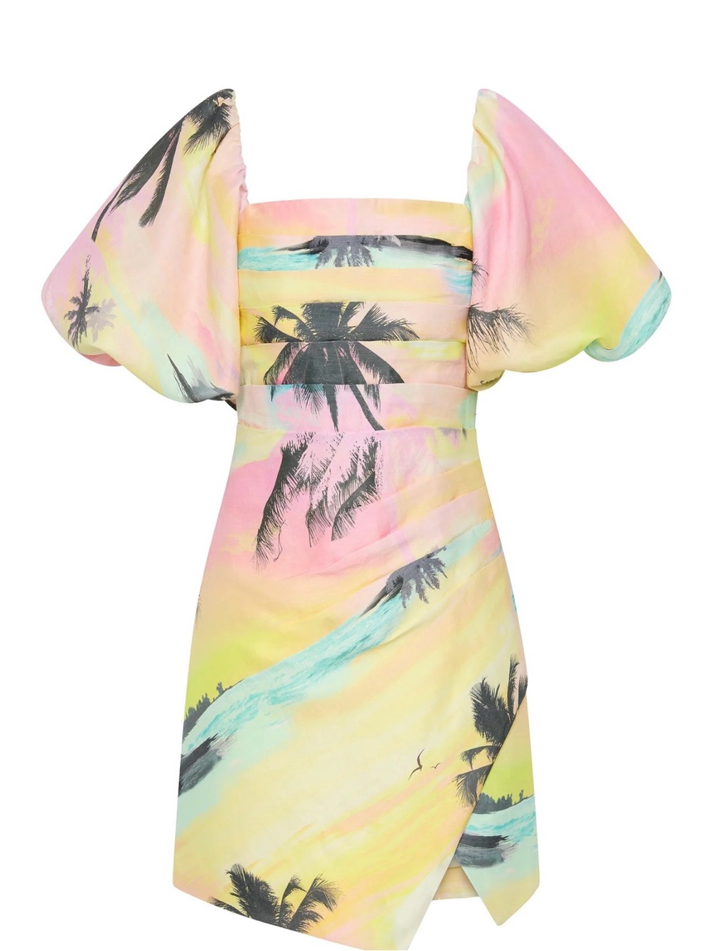 Aje linen Tropical Print Dress US12/AU16